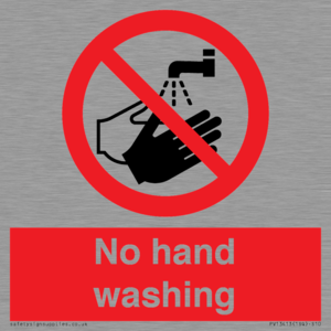 No hand washing